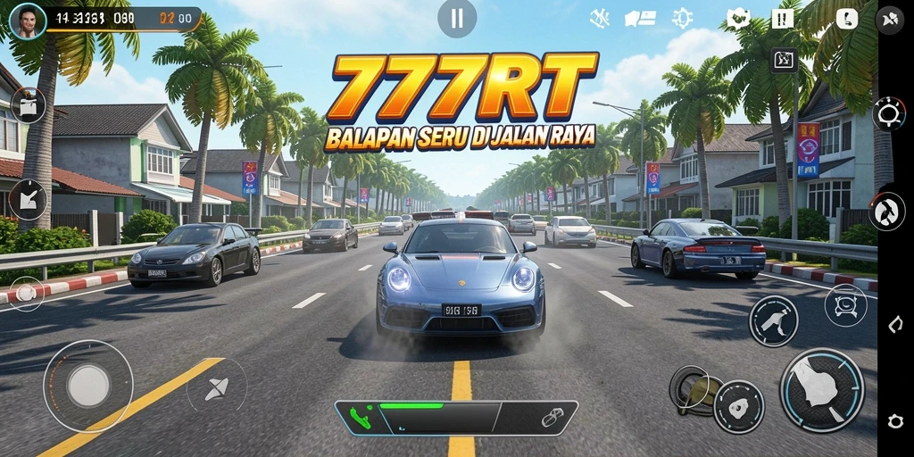 Gameplay Racing yang mendebarkan di 777RT.