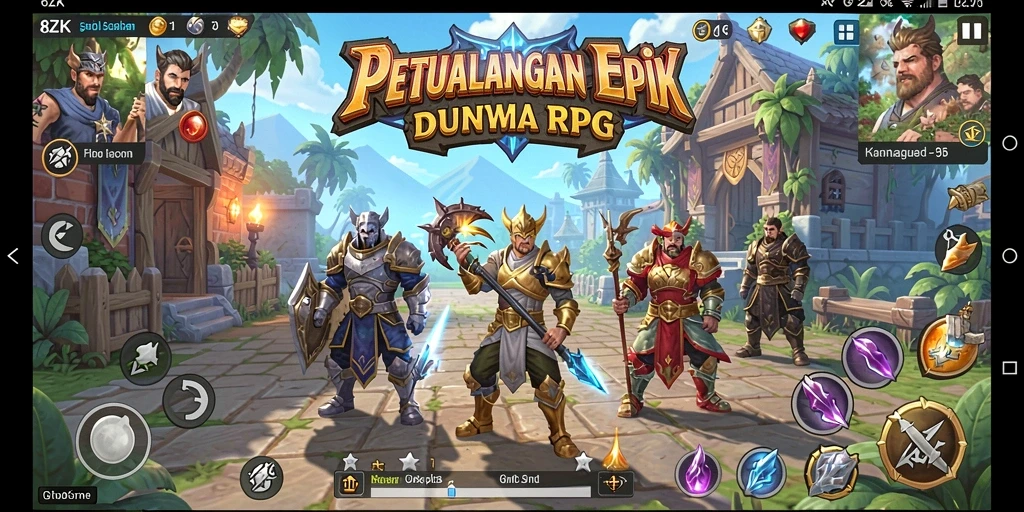 Gameplay RPG <strong>8ZK</strong> yang menegangkan dan mendebarkan.