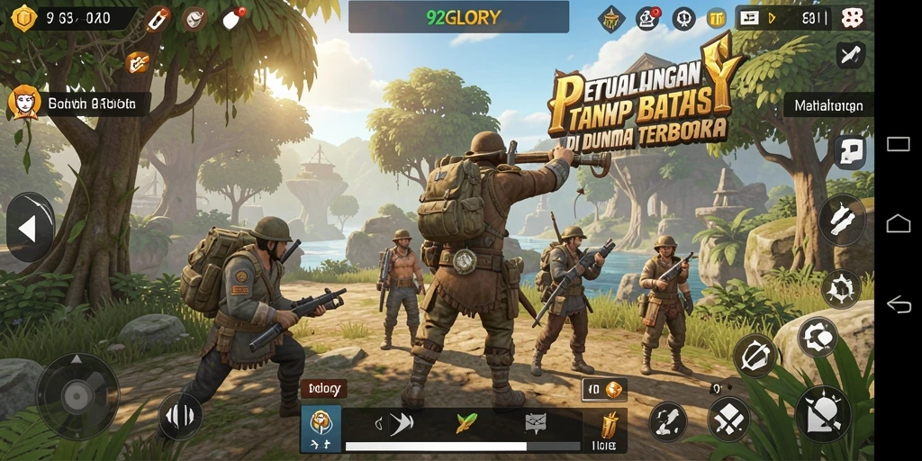 Gameplay seru dalam dunia terbuka 92GLORY yang menakjubkan.