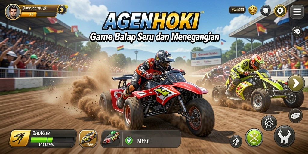 Tangkapan layar AGENHOKI menunjukkan aksi balap yang mendebarkan.