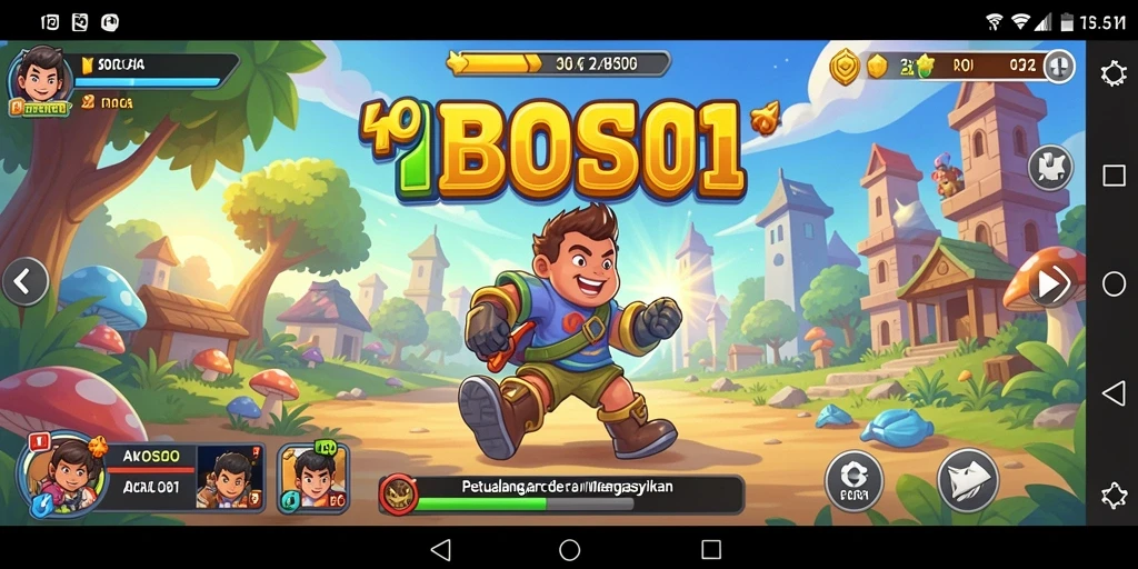 Tampilan gameplay seru dari BOS01 yang penuh tantangan.