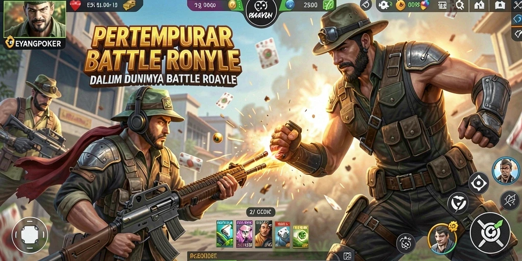 Tampilan seru gameplay pertempuran di EYANGPOKER.