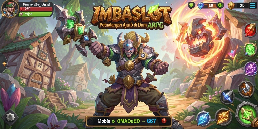 Tampilan gameplay menakjubkan dari IMBASLOT dengan pertarungan yang intens.