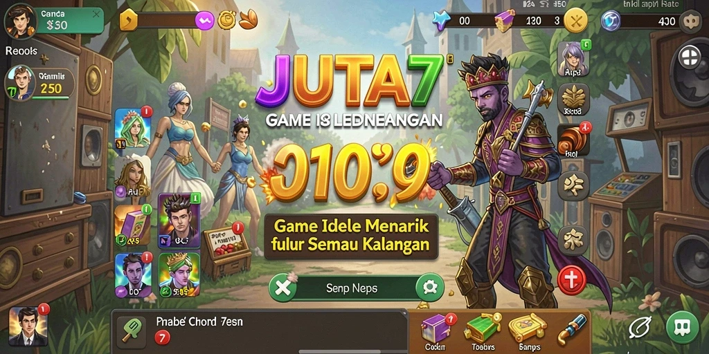 Screenshot JUTA7 menunjukkan grafik colorful dan gameplay yang engaging.