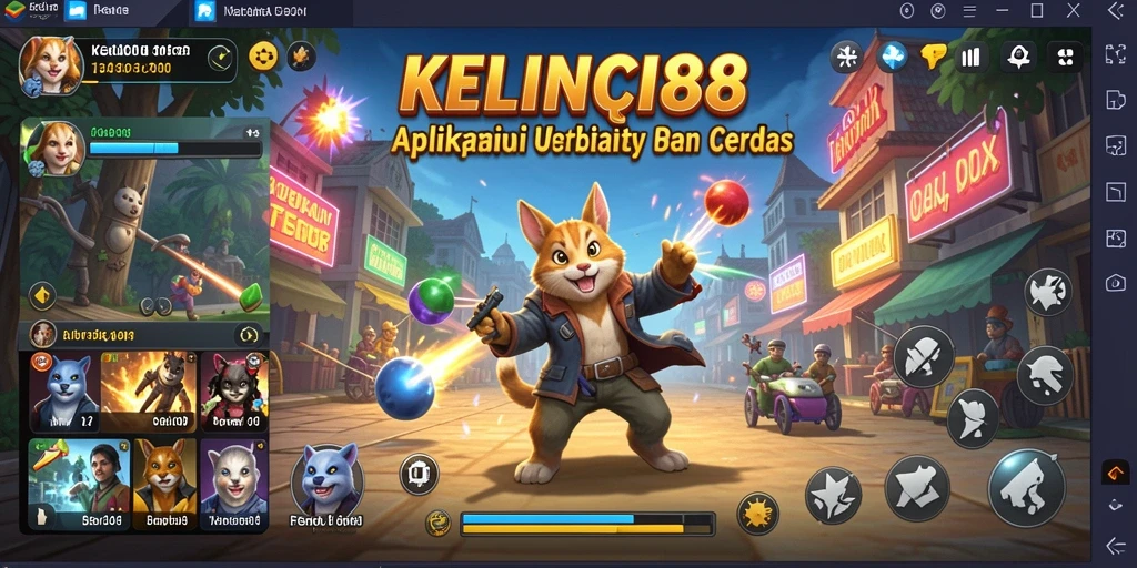 Tampilan utama aplikasi KELINCI88 dengan berbagai fitur utilitas.