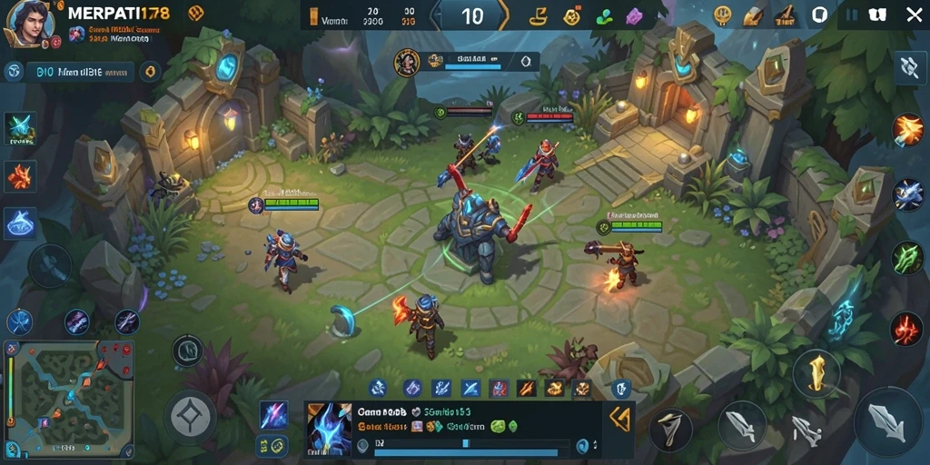 Screenshot gameplay <strong>MERPATI178</strong> menampilkan aksi seru tim bertarung.