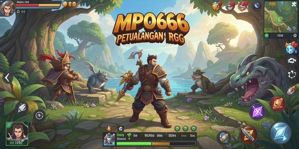Screenshot MPO666 menampilkan aksi pertempuran RPG yang mendebarkan.