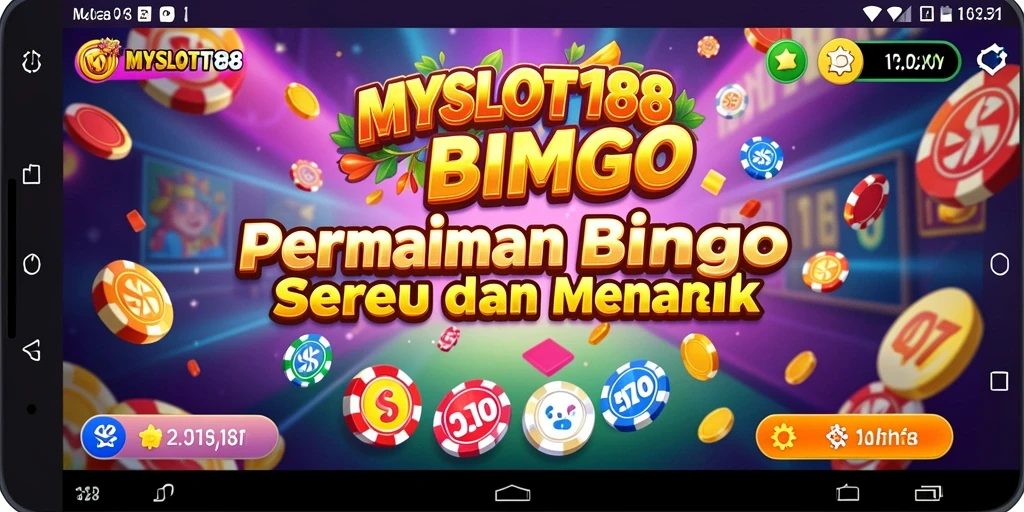 Screenshot gameplay MYSLOT188 menampilkan suasana Bingo yang meriah.