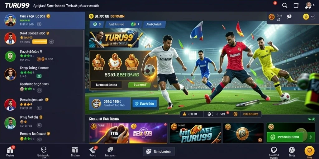 Tampilan gameplay Sportsbook yang menarik di aplikasi TURU99.