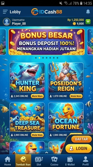 Screenshot pilihan aplikasi populer di idcash88.